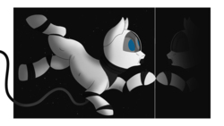 Size: 1280x720 | Tagged: safe, artist:asknesa, pony, reflection, solo, spacesuit