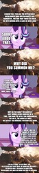 Size: 500x2175 | Tagged: safe, edit, edited screencap, editor:lord you know who, screencap, starlight glimmer, twilight sparkle, comic:the epilogue, g4, avengers: endgame, avengers: infinity war, comic, fanfic art, gamora, infinity gauntlet, marvel, screencap comic, thanos