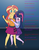 Size: 2550x3300 | Tagged: safe, artist:diaperednight, sci-twi, sunset shimmer, twilight sparkle, equestria girls, g4, my little pony equestria girls: better together, alternate clothes, blushing, drunk, drunk twilight, drunker shimmer, duo, female, high res, hug, lesbian, ship:sci-twishimmer, ship:sunsetsparkle, shipping