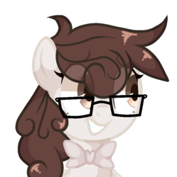 Size: 737x739 | Tagged: safe, artist:poppyglowest, oc, oc only, earth pony, pony, base used, bowtie, female, glasses, mare, simple background, solo, transparent background
