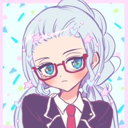 Size: 600x600 | Tagged: safe, sugarcoat, human, equestria girls, g4, anime, female, humanized, looking at you, meganekko, solo, かわいいおんなのこメーカー