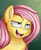 Size: 1446x1764 | Tagged: safe, artist:pridark, fluttershy, pony, g4, bust, butterscotch, commission, dreamworks face, green background, male, open mouth, portrait, rule 63, simple background, smiling, smug, solo, stallion, wrong mane