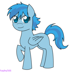 Size: 1280x1280 | Tagged: safe, artist:hayley566, oc, oc only, oc:stormy sky, pegasus, pony, looking at you, simple background, solo, transparent background
