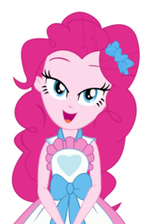 Size: 1392x2106 | Tagged: dead source, safe, artist:rarespirit611, pinkie pie, equestria girls, g4, my little pony equestria girls: better together, the craft of cookies, apron, clothes, cute, diapinkes, female, looking at you, open mouth, simple background, solo, transparent background, vector