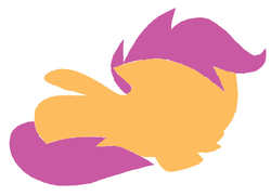 Size: 934x677 | Tagged: safe, scootaloo, pegasus, pony, g4, eyes closed, female, filly, simple background, sleeping, solo, white background