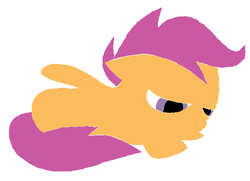 Size: 934x677 | Tagged: safe, scootaloo, pegasus, pony, g4, abstract, female, filly, simple background, solo, white background