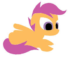 Size: 942x746 | Tagged: safe, scootaloo, pegasus, pony, g4, abstract, female, filly, simple background, solo, white background