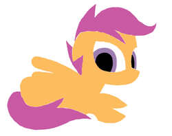 Size: 942x746 | Tagged: safe, scootaloo, pegasus, pony, g4, abstract, female, filly, simple background, solo, white background