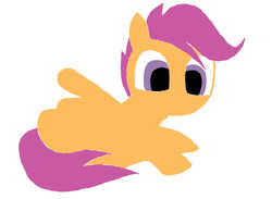 Size: 956x699 | Tagged: safe, scootaloo, pegasus, pony, g4, abstract, female, filly, simple background, solo, white background