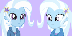 Size: 2560x1276 | Tagged: safe, edit, trixie, equestria girls, g4, self paradox