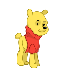 Size: 1838x2119 | Tagged: safe, pony, abomination, cursed image, male, ponified, pooh, rule 85, simple background, wat, white background, winnie the pooh
