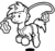 Size: 159x150 | Tagged: safe, artist:crazyperson, pony, unicorn, fallout equestria, fallout equestria: commonwealth, black and white, clothes, fanfic art, generic pony, grayscale, jump rope, jumpsuit, magic, magic aura, monochrome, picture for breezies, simple background, solo, transparent background, vault suit