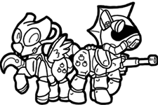 Size: 225x150 | Tagged: safe, artist:crazyperson, pegasus, pony, fallout equestria, fallout equestria: commonwealth, armor, black and white, brotherhood of steel, duo, enclave armor, fanfic art, generic pony, grayscale, monochrome, picture for breezies, power armor, simple background, transparent background