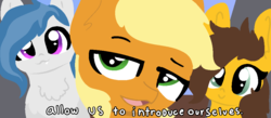 Size: 1010x440 | Tagged: safe, artist:nootaz, oc, oc:delta dart, oc:rapid rescue, pony, meme