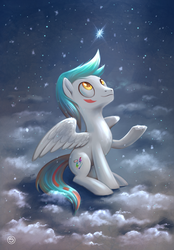 Size: 2067x2963 | Tagged: safe, artist:stasysolitude, oc, oc only, oc:sigma starlight, pegasus, pony, high res, snow, solo