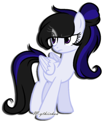 Size: 710x816 | Tagged: safe, artist:m-ythiichan, oc, oc only, oc:dream eclipse, pegasus, pony, female, mare, simple background, solo, transparent background