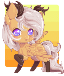 Size: 915x1080 | Tagged: safe, oc, oc only, oc:antler pone, pony, antlers, clothes, female, purple eyes, socks, solo, wings
