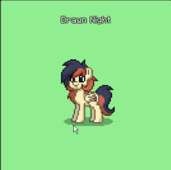 Size: 401x398 | Tagged: safe, artist:pegasusspectra, oc, oc only, oc:drawn night, pony, pony town, mouse cursor, solo, wip