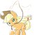 Size: 1536x1536 | Tagged: safe, artist:kurogewapony, applejack, earth pony, pony, g4, applejack's hat, cowboy hat, evil smile, female, freckles, grin, hat, mare, mouth hold, rope, simple background, smiling, solo, white background