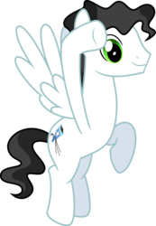 Size: 6000x8693 | Tagged: safe, alternate version, artist:chainchomp2, mercury, starry eyes (character), pegasus, pony, g4, wonderbolts academy, absurd resolution, background pony, flying, male, salute, simple background, solo, stallion, transparent background, vector