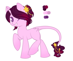 Size: 2683x2236 | Tagged: safe, artist:blocksy-art, oc, oc only, pony, unicorn, female, high res, mare, one eye closed, simple background, solo, transparent background, wink