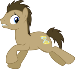 Size: 6519x6000 | Tagged: safe, artist:chainchomp2, part of a set, doctor whooves, time turner, earth pony, pony, a canterlot wedding, g4, .svg available, absurd resolution, background pony, male, running, simple background, solo, transparent background, vector