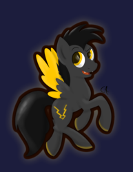 Size: 2084x2701 | Tagged: safe, artist:luxsimx, oc, oc only, oc:eldin, pegasus, pony, colored wings, high res, lineless, solo, two toned wings, wings