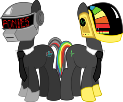 Size: 1950x1613 | Tagged: safe, artist:tacobender, oc, pony, robot, robot pony, cutie mark, daft punk, guy-manuel de homem-christo, inkscape, male, necktie, png, ponified, stallion, thomas bangalter, vector