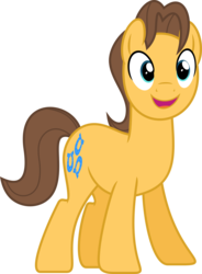 Size: 4404x6000 | Tagged: safe, artist:chainchomp2, caramel, earth pony, pony, g4, one bad apple, absurd resolution, background pony, carabetes, cute, happy, looking at you, male, simple background, smiling, solo, stallion, transparent background
