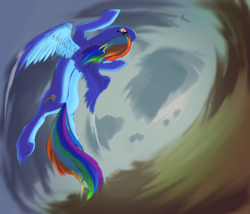 Size: 2371x2026 | Tagged: safe, artist:shaliwolf, rainbow dash, pegasus, pony, g4, female, flying, high res, motion blur, solo, spread wings, wings