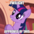 Size: 600x600 | Tagged: safe, edit, edited screencap, editor:twilyisbestpone, screencap, twilight sparkle, pony, unicorn, g4, look before you sleep, my little pony: friendship is magic, season 1, approval, approves, caption, female, golden oaks library, image macro, meme, reaction image, smiling, solo, text, unicorn twilight