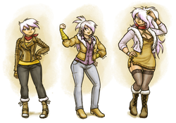 Size: 1826x1280 | Tagged: safe, artist:king-kakapo, gilda, human, g4, boots, breasts, busty gilda, cleavage, clothes, female, hand on hip, humanized, jacket, pants, radical-gilda, shoes