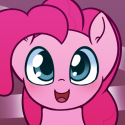 Size: 1000x1000 | Tagged: safe, artist:puetsua, pinkie pie, earth pony, pony, g4, avatar, bust, cute, diapinkes, female, looking at you, mare, open mouth, portrait, smiling