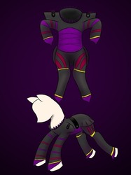 Size: 500x667 | Tagged: safe, artist:theg3stalt, pony, ask corrupted twilight sparkle, armor, clothes, dark, mannequin, outfit, tumblr