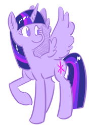 Size: 938x1277 | Tagged: safe, artist:thiefofcookies, twilight sparkle, alicorn, pony, g4, cutie mark, female, mare, raised hoof, simple background, smiling, solo, twilight sparkle (alicorn), white background