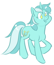 Size: 1026x1242 | Tagged: safe, artist:thiefofcookies, lyra heartstrings, pony, unicorn, g4, cutie mark, female, mare, open mouth, raised hoof, simple background, smiling, solo, white background