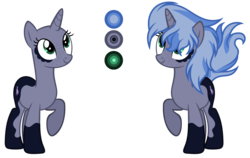 Size: 3420x2160 | Tagged: safe, artist:diamond-chiva, oc, oc only, oc:moonlight lila, pony, unicorn, bald, female, high res, mare, offspring, parent:good king sombra, parent:king sombra, parent:princess luna, parents:lumbra, reference sheet, simple background, solo, transparent background