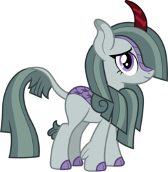 Size: 1467x1500 | Tagged: safe, artist:cloudy glow, marble pie, kirin, g4, cloven hooves, colored hooves, female, kirin-ified, simple background, solo, species swap, transparent background, vector