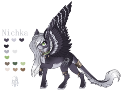 Size: 1114x826 | Tagged: safe, artist:luuny-luna, oc, oc only, oc:nichka, pegasus, pony, female, mare, reference sheet, simple background, solo, transparent background