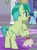 Size: 202x275 | Tagged: safe, screencap, rainbow dash, sandbar, earth pony, pegasus, pony, g4, the hearth's warming club, bipedal, butt, cropped, female, hooves, male, mare, mop, plot, raised hoof, sandbutt, solo focus, stallion