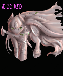 Size: 2500x3000 | Tagged: safe, artist:mdwines, oc, oc only, pony, assassin, auction, cape, clothes, commission, fantasy class, high res, hooves, rogue, solo, warrior, ych example, your character here