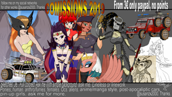 Size: 1024x576 | Tagged: safe, artist:susanzx2000, somnambula, oc, human, pony, anthro, g4, anthro with ponies, commission, humanized, info, information, monochrome, post-apocalyptic