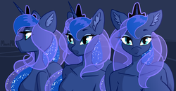 Size: 5952x3104 | Tagged: safe, artist:moonprincessmara, princess luna, anthro, g4, bust, portrait