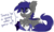 Size: 1515x922 | Tagged: safe, artist:itsspoops, oc, oc only, oc:midnight blossom, bat pony, pony, bat ears, bat eyes, bat pony oc, bat wings, chest fluff, cute, ear fluff, eye clipping through hair, fangs, featured image, female, filly, foal, folded wings, freckles, helmet, hooves, looking up, markings, ocbetes, open mouth, open smile, simple background, smiling, solo, text, white background, wings