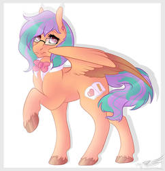 Size: 1280x1320 | Tagged: safe, artist:toxicartiststudio, oc, oc only, pegasus, pony, commission, glasses, hooves, solo