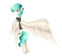 Size: 4521x4081 | Tagged: safe, artist:moonlight0shadow0, oc, oc only, oc:snap happy, pegasus, pony, absurd resolution, blaze (coat marking), clothes, coat markings, facial markings, female, floral head wreath, flower, flying, hooves, mare, shirt, simple background, solo, spread wings, t-shirt, transparent background, underhoof, wings