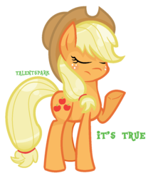 Size: 940x1092 | Tagged: safe, artist:talentspark, applejack, earth pony, pony, g4, eyes closed, female, hooves, simple background, solo, transparent background, underhoof