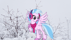 Size: 1920x1080 | Tagged: safe, artist:creativa-artly01, silverstream, pony, g4, cute, diastreamies, irl, photo, ponies in real life, snow