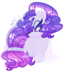 Size: 1080x1221 | Tagged: safe, artist:vivian reed, rarity, pony, unicorn, g4, alternate cutie mark, alternate hairstyle, alternative cutie mark placement, beanbrows, cute, eyebrows, female, hair bun, heart, mare, one eye closed, prone, raribetes, simple background, solo, transparent background, wink