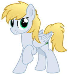 Size: 1759x1889 | Tagged: safe, artist:nxzc88, oc, oc only, oc:cutting chipset, pegasus, pony, 2019 community collab, derpibooru community collaboration, looking at you, male, raised hoof, simple background, smiling, solo, stallion, transparent background